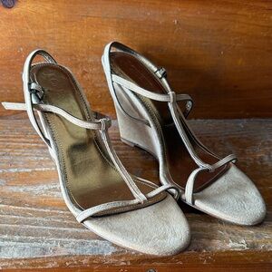 J. Crew Beige Wedge Sandals